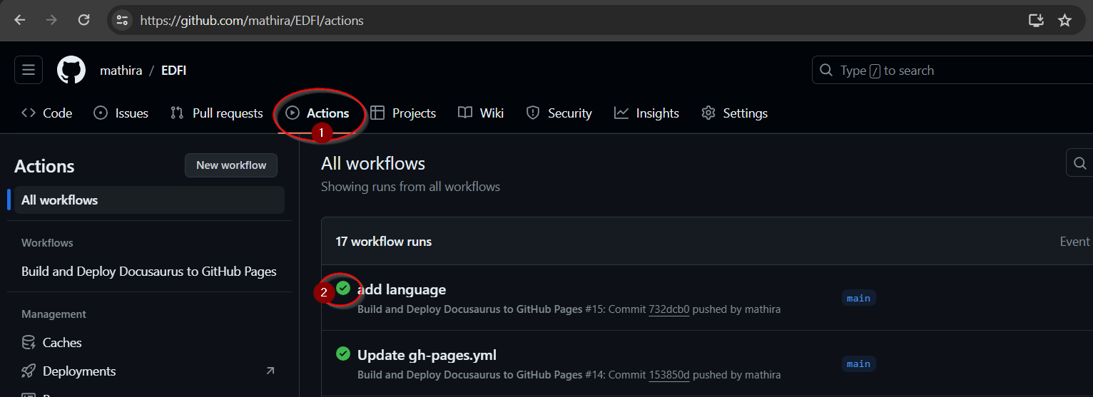 Proceso de GitHub Actions